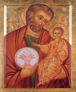 Icon of St Joseph by Sr. Petra-Clare